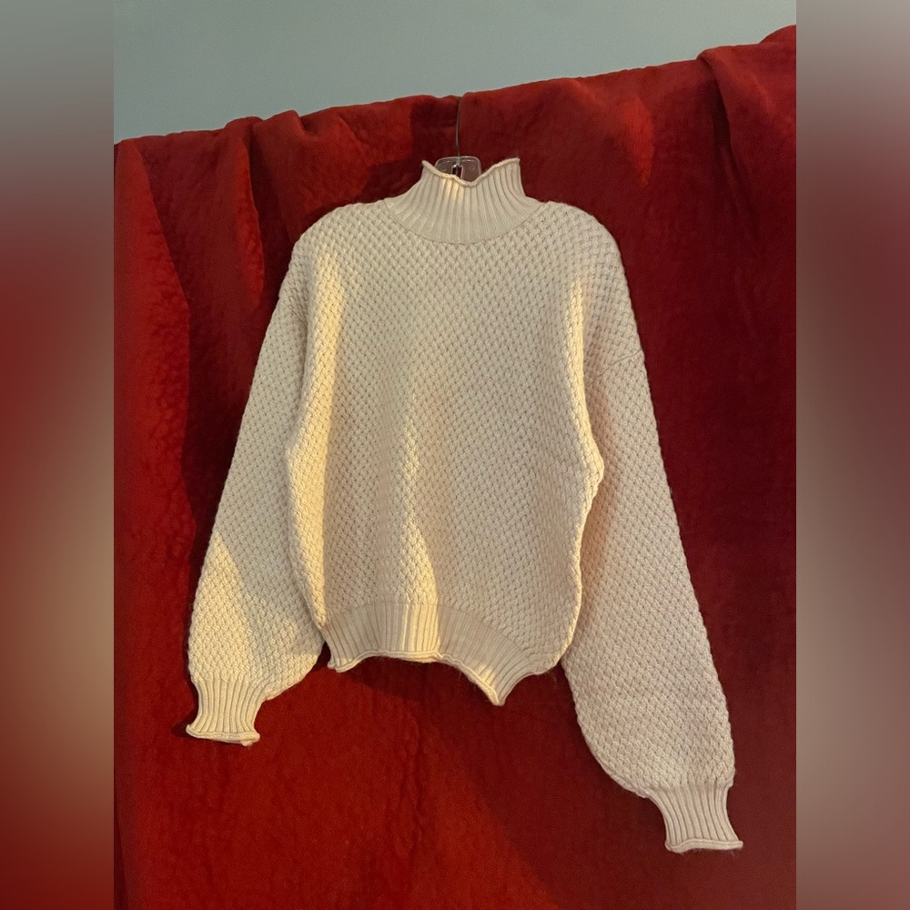 pink turtle neck